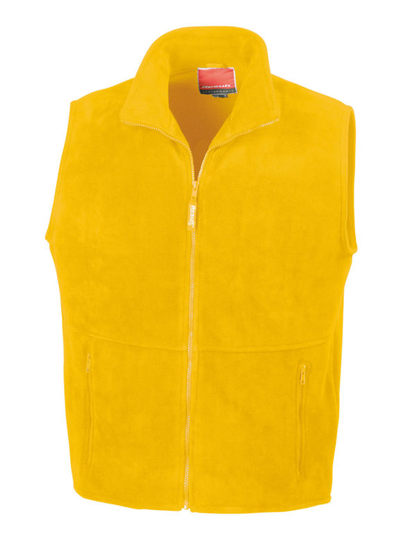 Fleece | Bodywarmer polaire publicitaire pour homme Jaune 1