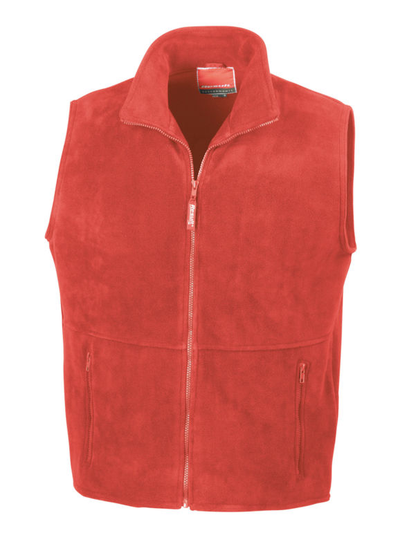 Fleece | Bodywarmer polaire publicitaire pour homme Rouge 1