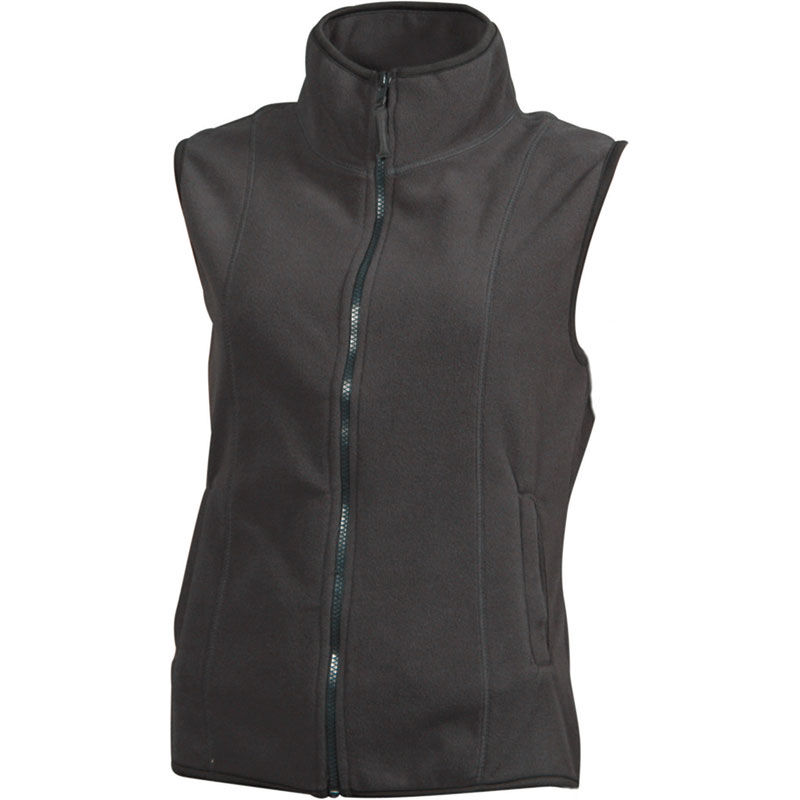 Jalla | Bodywarmer polaire personnalisé pour femme Gris foncé