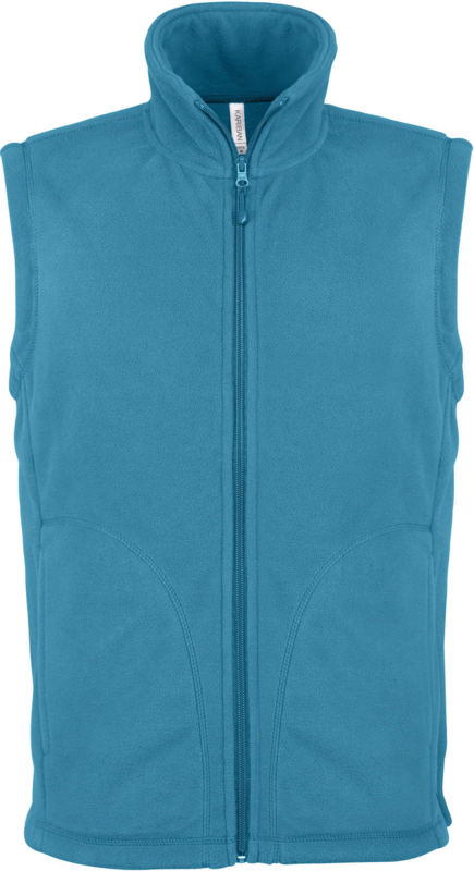 Luca | Bodywarmer polaire personnalisé pour homme Bleu tropical