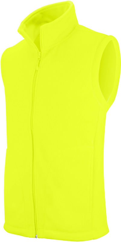 Luca | Bodywarmer polaire personnalisé pour homme Jaune Fluo