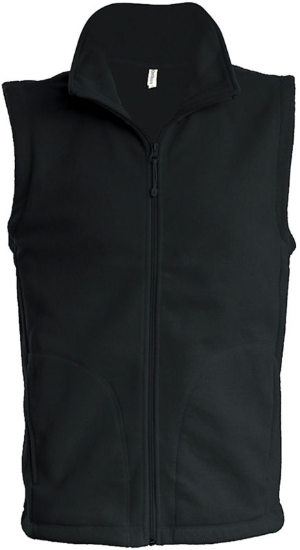 Luca | Bodywarmer polaire personnalisé pour homme Noir