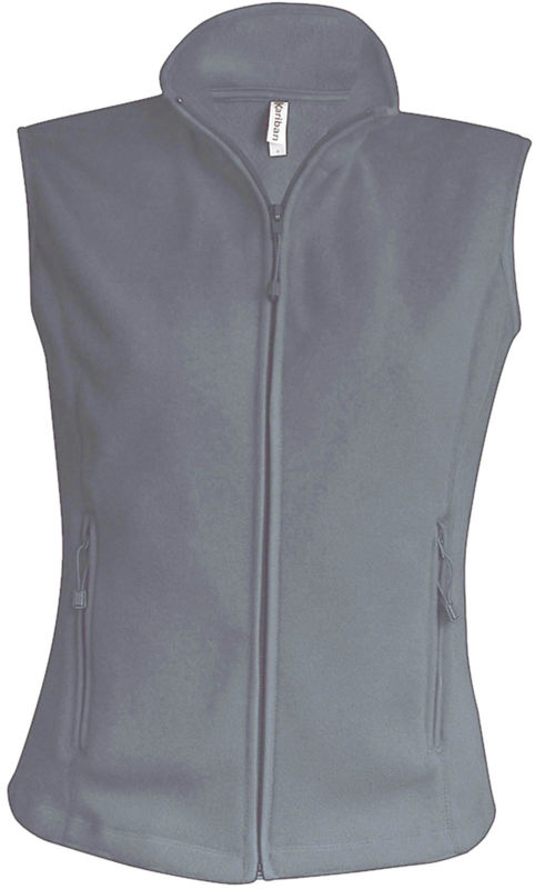 Mélodie | Bodywarmer polaire publicitaire pour femme Gris