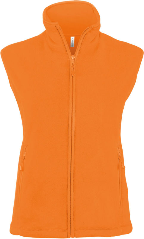 Mélodie | Bodywarmer polaire publicitaire pour femme Orange