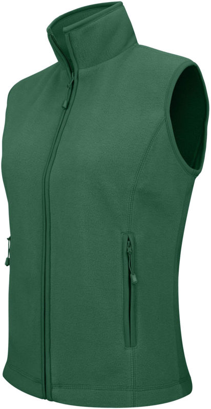 Mélodie | Bodywarmer polaire publicitaire pour femme Vert forêt