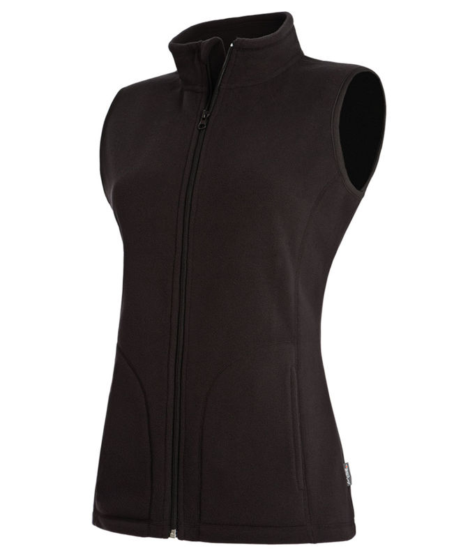 Nuni | Bodywarmer polaire publicitaire pour femme Noir 1