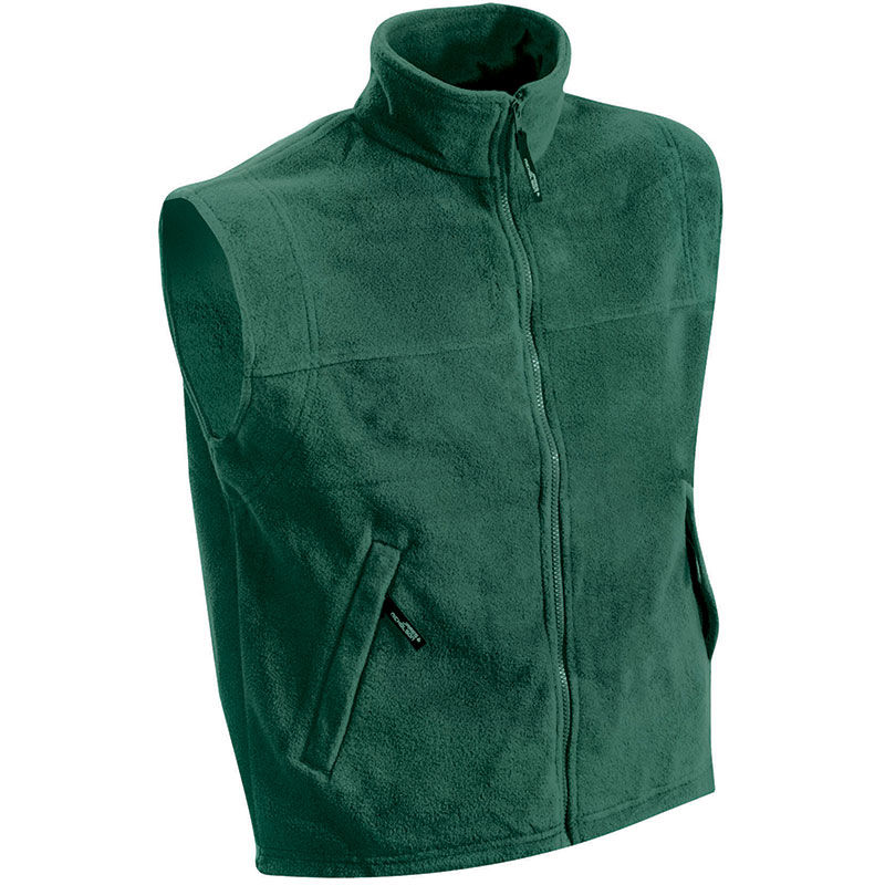 Zooqa | Bodywarmer polaire publicitaire pour homme Vert foncé