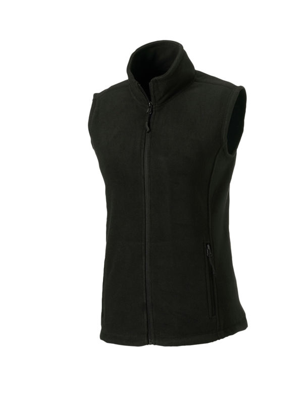 Zywy | Bodywarmer polaire publicitaire pour femme Noir 1