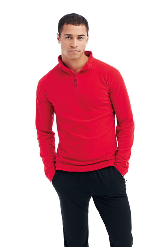 Yoowo | Sweatshirt polaire publicitaire pour homme Rouge Cardinal 1