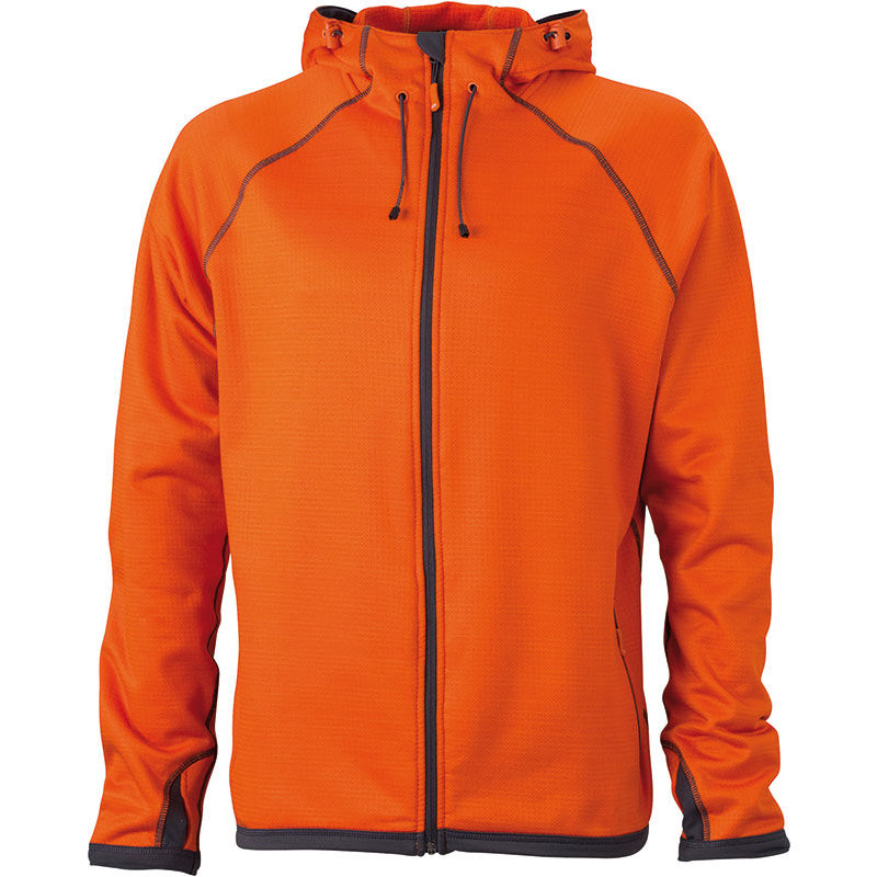 Fobu | Veste polaire publicitaire pour homme Orange Foncé Carbone