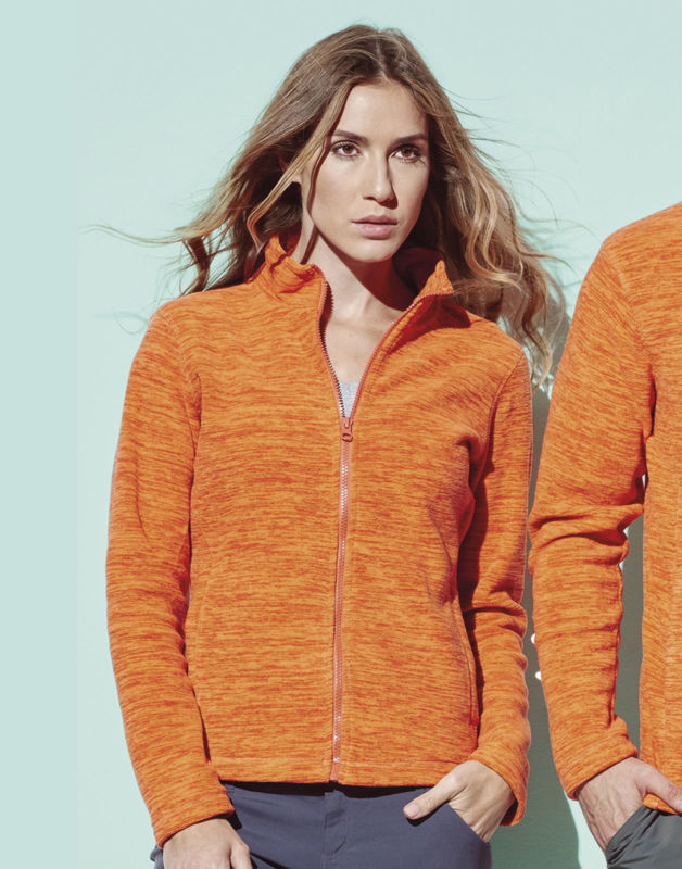 Hossusu | Veste polaire publicitaire pour femme Orange chiné 1