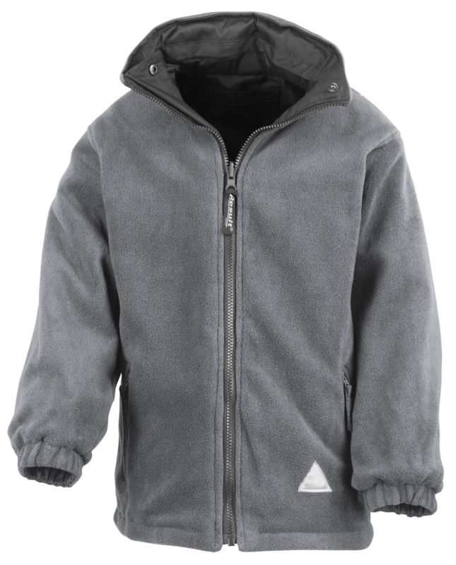 Kiwoo | Veste polaire publicitaire pour enfant Noir Gris 1