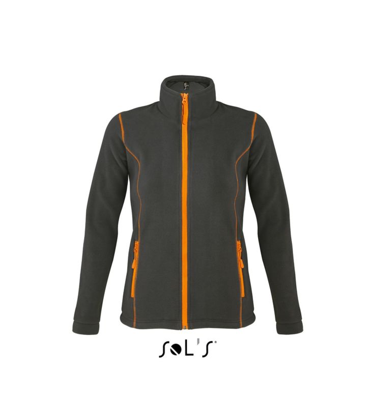 Nova | Veste polaire publicitaire pour femme Anthracite Orange