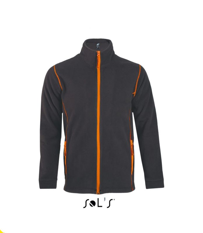 Nova | Veste polaire publicitaire pour homme Anthracite Orange