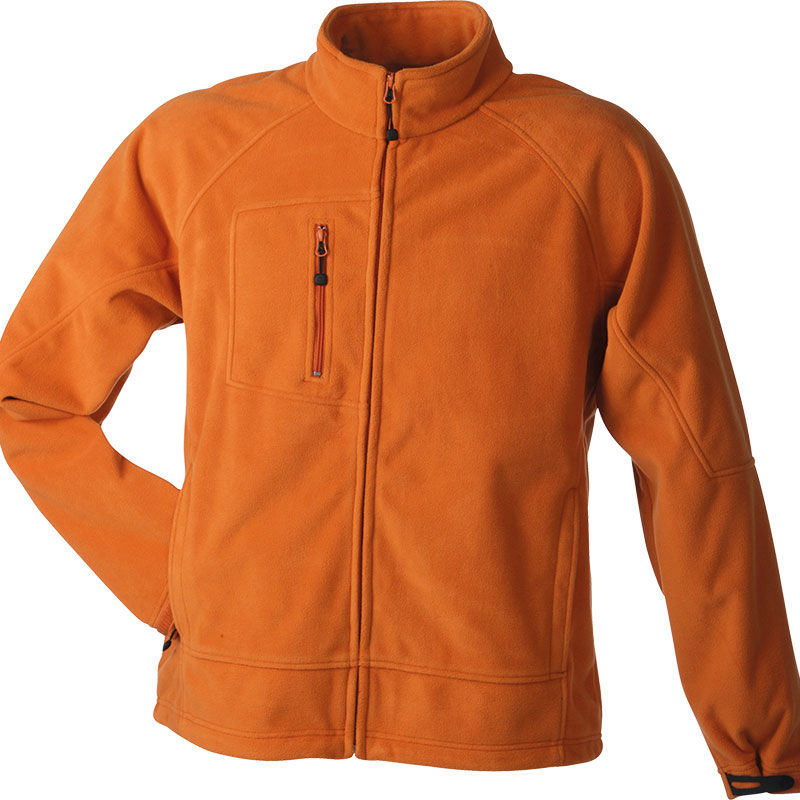 Viboo | Veste polaire personnalisée pour homme Orange Carbone