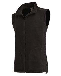 Active Men | Bodywarmer polaire publicitaire pour homme Noir 1