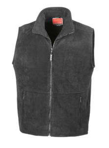 Fleece | Bodywarmer polaire publicitaire pour homme Noir 1