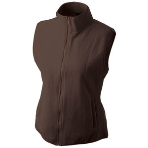 Jalla | Bodywarmer polaire personnalisé pour femme Marron