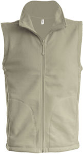 Luca | Bodywarmer polaire personnalisé pour homme Beige