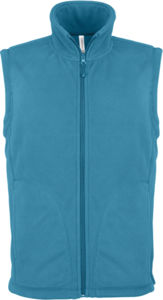 Luca | Bodywarmer polaire personnalisé pour homme Bleu tropical