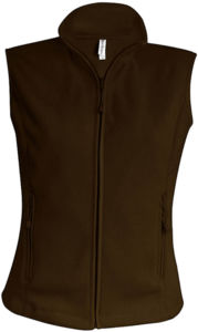 Mélodie | Bodywarmer polaire publicitaire pour femme Chocolat