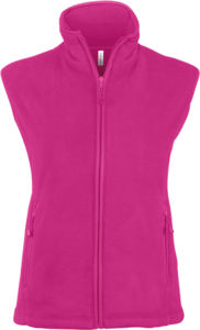 Mélodie | Bodywarmer polaire publicitaire pour femme Fuschia