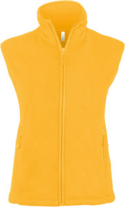 Mélodie | Bodywarmer polaire publicitaire pour femme Jaune