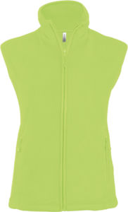 Mélodie | Bodywarmer polaire publicitaire pour femme Lime