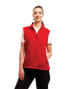 Mirco | Bodywarmer polaire publicitaire pour femme Rouge 1