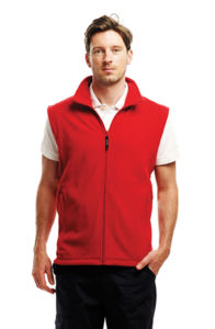 Mircro | Bodywarmer polaire publicitaire pour homme Rouge 1