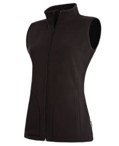 Nuni | Bodywarmer polaire publicitaire pour femme Noir 1
