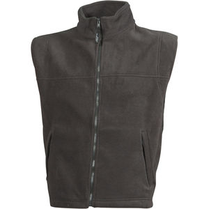 Zooqa | Bodywarmer polaire publicitaire pour homme Gris foncé