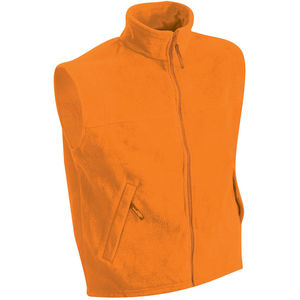 Zooqa | Bodywarmer polaire publicitaire pour homme Orange