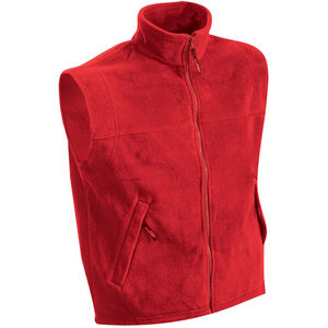 Zooqa | Bodywarmer polaire publicitaire pour homme Rouge