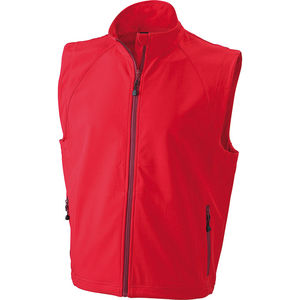 Gilet personnalise softshell homme sans manches   Rouge