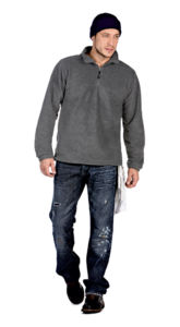 Fyto | Sweatshirt polaire publicitaire pour homme Charbon De Bois 2