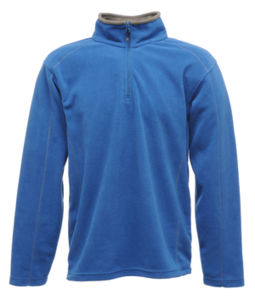 Mine | Sweatshirt polaire publicitaire pour homme Bleu Oxford Gris Smokey 1