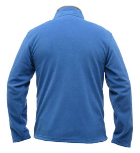 Mine | Sweatshirt polaire publicitaire pour homme Bleu Oxford Gris Smokey 4
