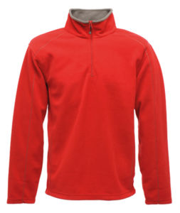 Mine | Sweatshirt polaire publicitaire pour homme Rouge Clasic Gris Smokey 1