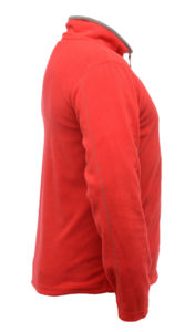 Mine | Sweatshirt polaire publicitaire pour homme Rouge Clasic Gris Smokey 3
