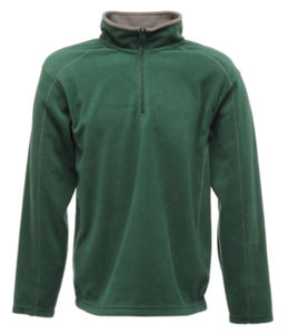 Mine | Sweatshirt polaire publicitaire pour homme Vert bouteille Gris Smokey 1