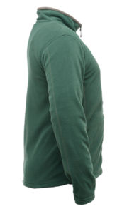 Mine | Sweatshirt polaire publicitaire pour homme Vert bouteille Gris Smokey 3