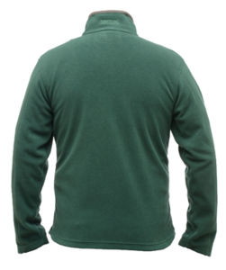 Mine | Sweatshirt polaire publicitaire pour homme Vert bouteille Gris Smokey 4