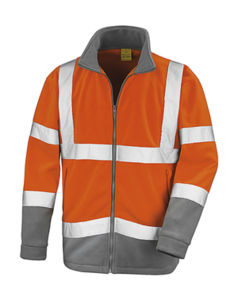 Bisami | Veste polaire publicitaire pour homme Orange Fluo Gris