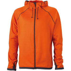 Fobu | Veste polaire publicitaire pour homme Orange Foncé Carbone