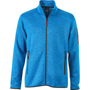 Honnoo | Veste polaire publicitaire pour homme Bleu royal mélangé Rouge