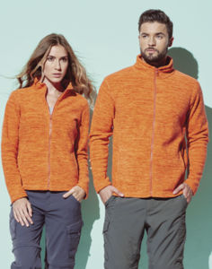 Hossusu | Veste polaire publicitaire pour femme Orange chiné 2