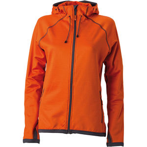 Joffe | Veste polaire personnalisée pour femme Orange Foncé Carbone